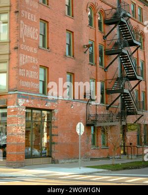 Coin dans le Lower West Side, Buffalo, New York Banque D'Images