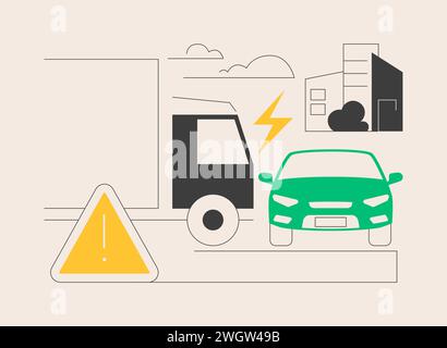 Illustration du vecteur de concept abstrait accident de la circulation. Illustration de Vecteur