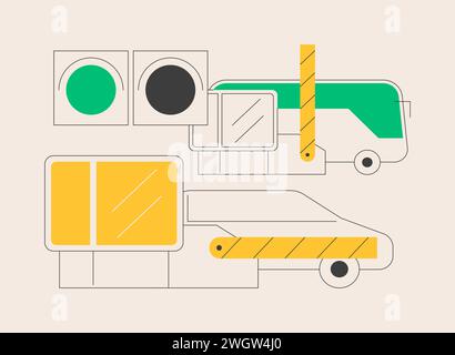 Illustration vectorielle abstraite de concept de route à péage. Illustration de Vecteur