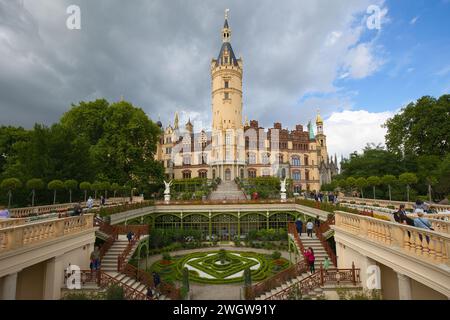 Allemagne, Mecklembourg-Poméranie occidentale, Schwerin - 26 juillet 2023 : L'orangerie du château de Schwerin. Banque D'Images