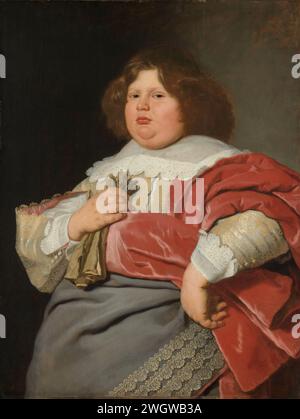 Portrait de Gerard Andriesz Bicker, Bartholomeus van der Helst, v. 1642 peinture Portrait de Gerard Andriesz Bicker, seigneur d'Engelenburg, Drost van Muiden. Debout, à demi-main, gants dans la main droite, main gauche sur le côté. panneau. peinture à l'huile (peinture) personnes historiques. gants, mitaines, etc Banque D'Images