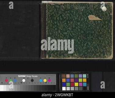 Carnet de croquis avec 44 feuilles, Carel Adolph Lion cachet, 1896 Carnet de croquis composé de 44 feuilles avec principalement des dessins pour chaises et imprimés, lapins et enfants jouant. papier. encre. aquarelle (peinture). boekband : carton. boekband : lin (matière). craie. stylo crayon / brosse rongeurs : lapin. chaise. enfant Banque D'Images