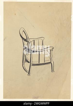Design pour une chaise, Carel Adolph Lion cachet, 1874 - 1945 dessin dessin traçant chaise de brosse en papier Banque D'Images