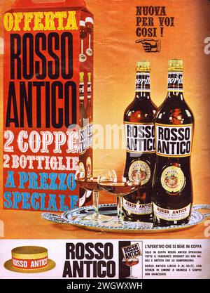 Rosso Antico pubblicità di una vecchia rivista in Italiano Banque D'Images