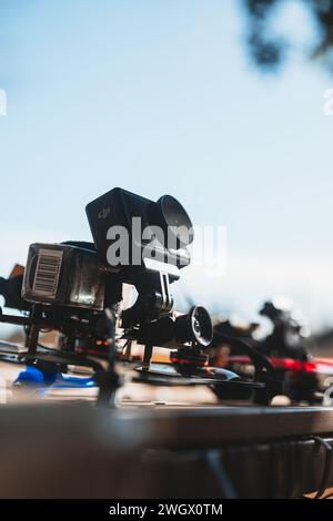 Photo de drone fpv et stabilisé custom et DJI type mavic et inspire ansi que de course de drone Racing Banque D'Images