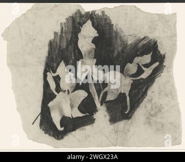 Tak Orchideeën, Carel Adolph Lion cachet, c. 1874 - c. 1945 papier à dessin. fleurs : orchidée Banque D'Images