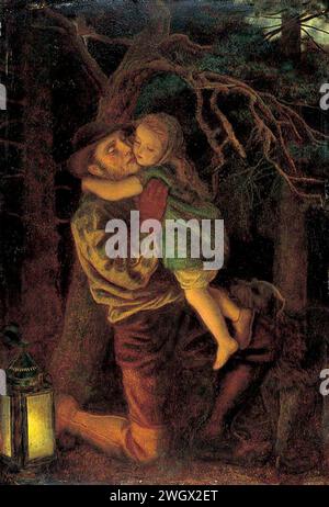 Arthur Hughes (1832-1915) - L'enfant perdu Banque D'Images