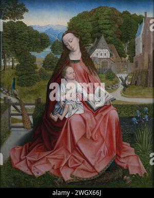 Artiste(s) inconnu, peut-être maître de la Madone du Grog ou Aert van den Bossche, ancien capitaine du feuillage brodé - Vierge à l'enfant dans un paysage Banque D'Images