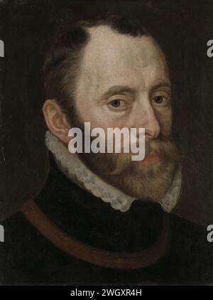 Portrait de Philippe de Montmorency, comte de Horne, amiral des pays-Bas, membre du Conseil d'État, Anthonis Mor (copie d'après), 1540 - 1650 peinture Portrait de Philippe de Montmorency, Graaf van Horne, Admiraal des pays-Bas et membre du Conseil d'État. Buste à droite. papier. panneau. peinture à l'huile (peinture) personnes historiques. commandant en chef, amiral Banque D'Images