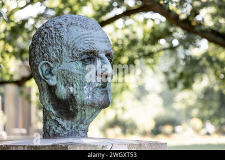 Monument Anton Bruckner, Linz OÖ, Autriche Banque D'Images