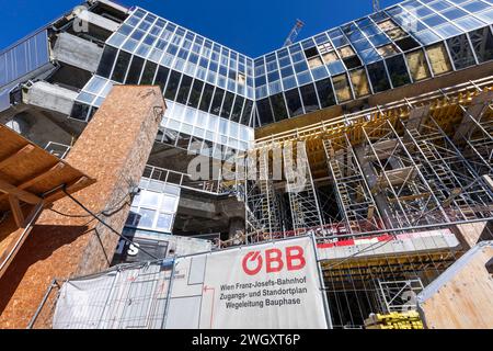 Chantier, reconstruction Franz Josefsbahnhof, Vienne, Autriche Banque D'Images