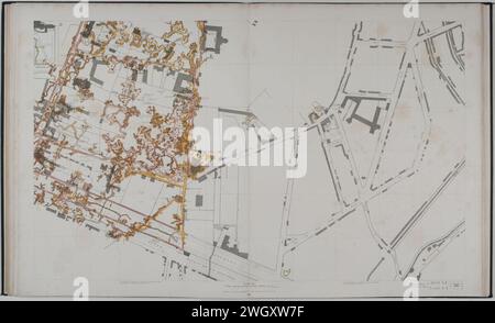 Atlas souterrain de la ville de Paris - 13. Rue du Faubourg Saint-Jacques, rue de Croulebarbe, boulevard de la glacière - BHVP. Banque D'Images