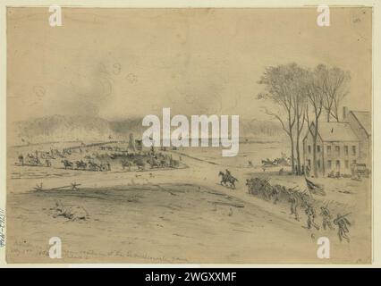 Attaque de l'Union européenne position à la Chambre Chancellorsville - E. Forbes. Banque D'Images