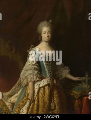 Attribué à Allan Ramsay (1713-84) - Queen Charlotte (1744-1818) Banque D'Images