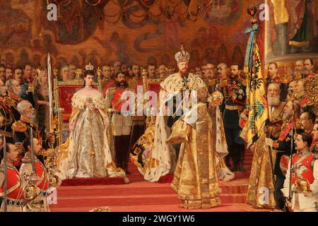 Au service des tsars - George Becker - le couronnement de l'empereur Alexandre III et de l'impératrice Maria Ferodovna - 1888 - ЭРЖ-1637 - 002. Banque D'Images