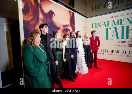 ROME, ITALIE, 05 FÉVRIER 2024, les acteurs de 'Finalmente l'Alba' assistent à la première au Cinéma Barberini (crédits photos : Giovanna Onofri) Banque D'Images