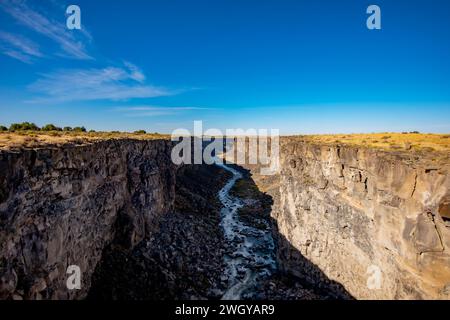 Malad gorge, Idaho est de 250 pieds de profondeur et 2,5 miles de longueur. Banque D'Images