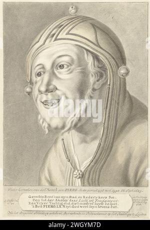 Portrait de Pieter Cornelisz. Van der Morsch, Abraham Delfos, d'après Anonymous, 1794 papier à dessin. brossage de craie personnalités historiques. casquette de fool Banque D'Images