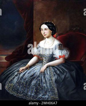 Barabás Portrait d'une noble dame 1860. Banque D'Images