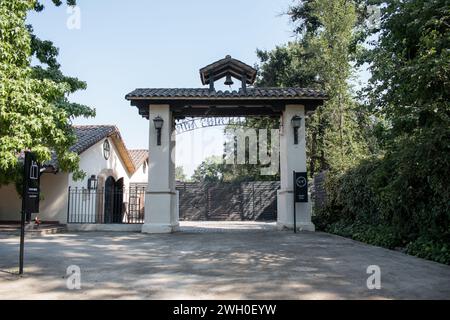 Bienvenue à la porte enchanteresse de Concha y Toro Hacienda. Banque D'Images