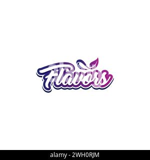 Logo Flavors simple. Logo fruits Illustration de Vecteur