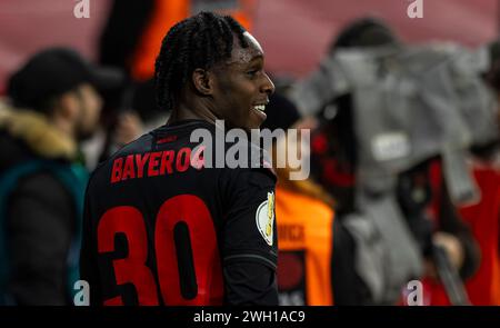 Leverkusen, Allemagne. 06th Feb 2024. JEREMIE Frimpong (Leverkusen) Bayer Leverkusen - VfB Stuttgart 06.02.2024 Copyright (nur für journalistische Banque D'Images