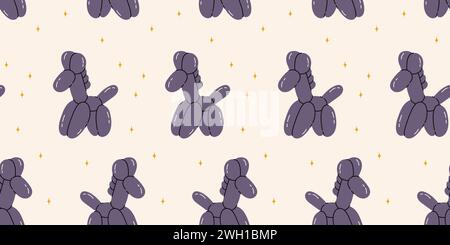 Modèle sans couture avec ballons de cheval. Illustration de Vecteur