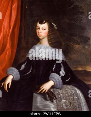 Catherine de Bragance (1638-1705), reine consort d'Angleterre, d'Écosse et d'Irlande (1662-1685), portrait peint à l'huile sur toile par ou après Dirk Stoop 1660-1661 Banque D'Images