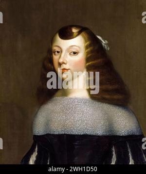 Catherine de Bragance (1638-1705), reine consort d'Angleterre, d'Écosse et d'Irlande (1662-1685), portrait peint à l'huile sur toile d'après Dirk Stoop, 1660-1661 Banque D'Images