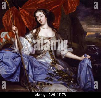 Barbara Palmer, 1ère duchesse de Cleveland (née Barbara Villiers, 1640-1709), maîtresse royale anglaise du roi Charles II d'Angleterre, portrait peint à l'huile sur toile par John Michael Wright, vers 1670 Banque D'Images