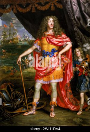James, duc d'York (1633-1701) en costume roman (futur roi Jacques VII et II, régné, 1685-1688), portrait peint à l'huile sur toile par Henri Gascar, 1672-1673 Banque D'Images