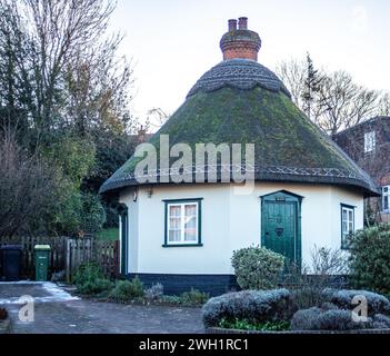 La plus ancienne et la plus petite maison résidentielle du Royaume-Uni à Rayleigh, Essex étant d'origine néerlandaise Banque D'Images