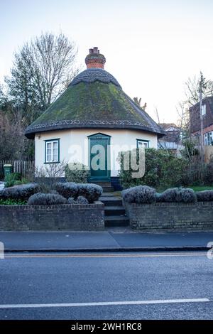 La plus ancienne et la plus petite maison résidentielle du Royaume-Uni à Rayleigh, Essex étant d'origine néerlandaise Banque D'Images