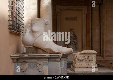 06 février 2024 - Rome, Italie : Colosse de Constantin, musées du Capitole. © Andrea Sabbadini Banque D'Images