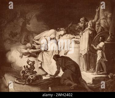 Le sacrifice d'Iphigénie, peinture de l'artiste italien Giovanni Battista Tiepolo, années 1890 Banque D'Images