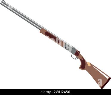 Fusil de chasse icône isolée dans le style plat. Illustration de Vecteur