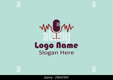 LOGO PODCAST Illustration de Vecteur