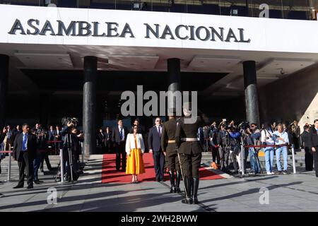 RELEVO-GUARDIA-ESCOLTA-LEGISLATIVA Quito, miÃ rcoles 7 de febrero del 2024 Ceremonia de Relevo de Guardia de la Escolta Legislativa , con la Presencia del Presidente de la Asamblea Nacional Henry Kronfle, en el Palacio Legislativo. Rolando Enriquez/API Quito Pichincha Ecuador POL-RELEVO-GUARDIA-ESCOLTA-LEGISLATIVA-0d93a1c27ba844d719ee6deabaaf392d *** RELEVING GARDE DE l'ÉCOLE LÉGISLATIVE Quito, mercredi 7 février 2024 cérémonie du Relais de garde de l'Escort législative, avec la présence du Président de l'Assemblée nationale Henry Kronfle, dans le Palais photos législatives Rolando E Banque D'Images