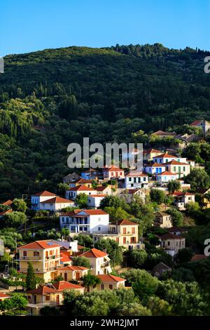 Kioni, Ithaca, Grèce Banque D'Images