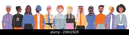 Groupe de diverses personnes d'affaires illustration vectorielle Illustration de Vecteur