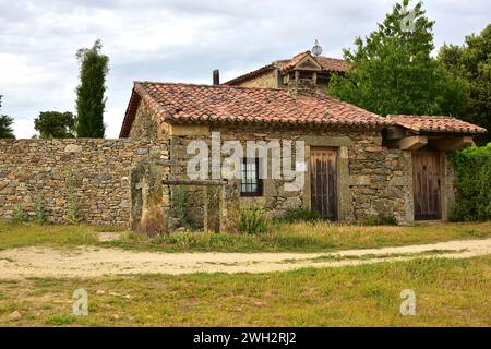 Cozcurrita, Centre international de biologie. Municipalité de Fariza, Sayago, Parc naturel des Arribes del Duero, province de Zamora, Castilla y Leon, Espagne. Banque D'Images