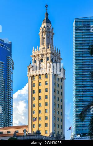 Tour historique de la liberté construite en 1925 dans le centre-ville de Miami en Floride. Banque D'Images