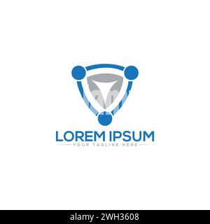 Logo Tech. Design créatif et moderne du logo Tech. Illustration de Vecteur