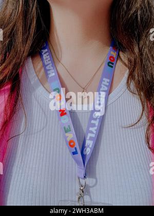 Cordon pour billets de marchandisage Harry Styles Love on Tour Banque D'Images