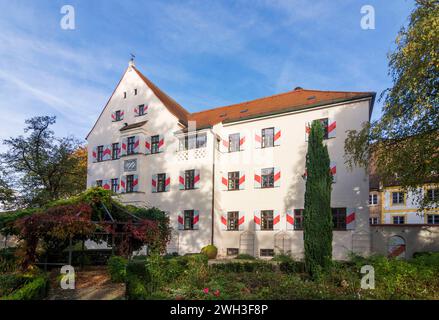 Château de Schloss Weilheim, aujourd'hui bureau des impôts, vieille ville de Weilheim à Oberbayern Oberbayern, Pfaffenwinkel, Haut Bayern, Bavière Allemagne Banque D'Images