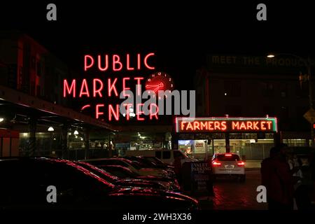 SEATTLE, USA - 06 octobre 2013 : Pike place Banque D'Images