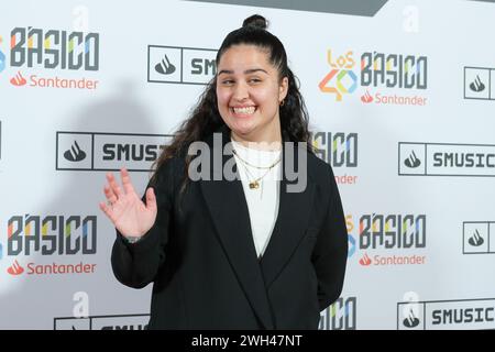 Salma assiste au concert David Bisbal 'Los40 Basico Santander' au théâtre Eslava le 7 février 2024 à Madrid, en Espagne. Banque D'Images