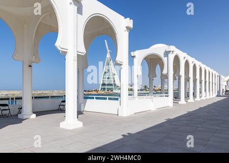 Moyen-Orient, Arabie Saoudite, Province de la Mecque, Djeddah. La mosquée Al-Ramah sur le front de mer de Djeddah. Banque D'Images