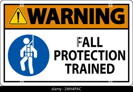 Autocollants pour casque de sécurité, avertissement de protection contre les chutes formé Illustration de Vecteur