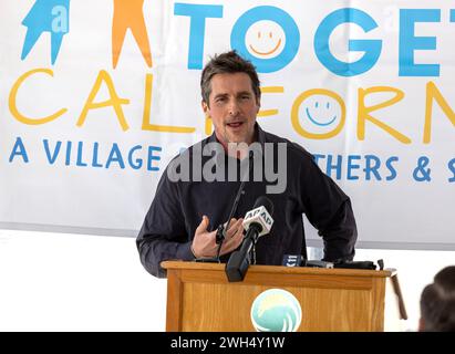 7 février 2024, Palmdale, CA, États-Unis : Christian Bale assiste ensemble à California, une nouvelle organisation Co fondée par Christian Bale et Eric Esrailian, ouvre le terrain sur le nouveau Foster Care Center à Palmdale, CA. (Crédit image : © photo image Press via ZUMA Press Wire) USAGE ÉDITORIAL SEULEMENT! Non destiné à UN USAGE commercial ! Banque D'Images